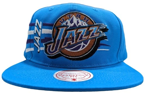 Mitchell & Ness Lght Blu NBA Utah Jazz Retro Bolt Deadstock HWC Snapback - OSFA