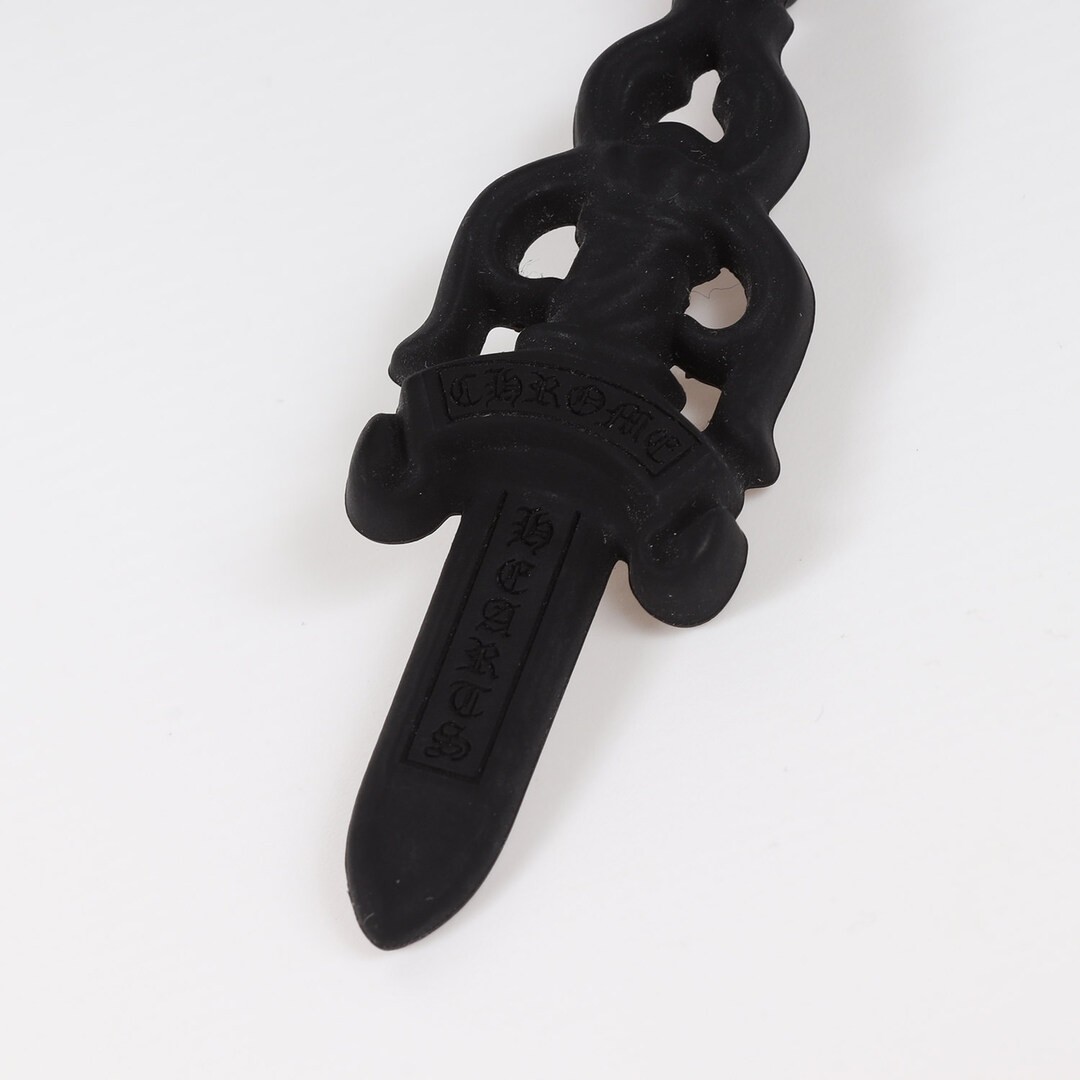 CHROME HEARTS | Large Dagger Rubber Necklace (Large Rubber) Black Used BEEG-0 thumbnail 4