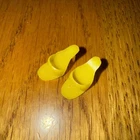 Vintage Barbie Doll Open Toe Shoes yellow  Mattel Hong Kong💙