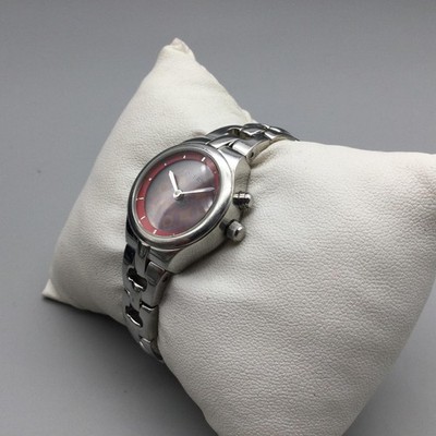 Fossil Big Tic Watch Women 24mm Silver Tone ES-9651 Circle New