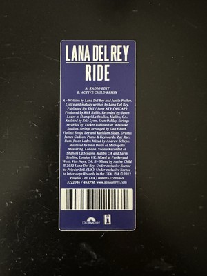 Replacement Hype Sticker for Lana Del Rey Ride 7  Picture Disc Vinyl