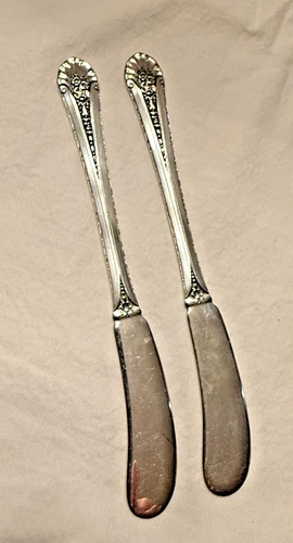 (2) Towle Sterling Silver 1935 Royal Windsor 6" Butter Spreader No Mono