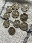 Washington Quarters 90% Silver Nice Lot Of 10 Coins Mixed Dates