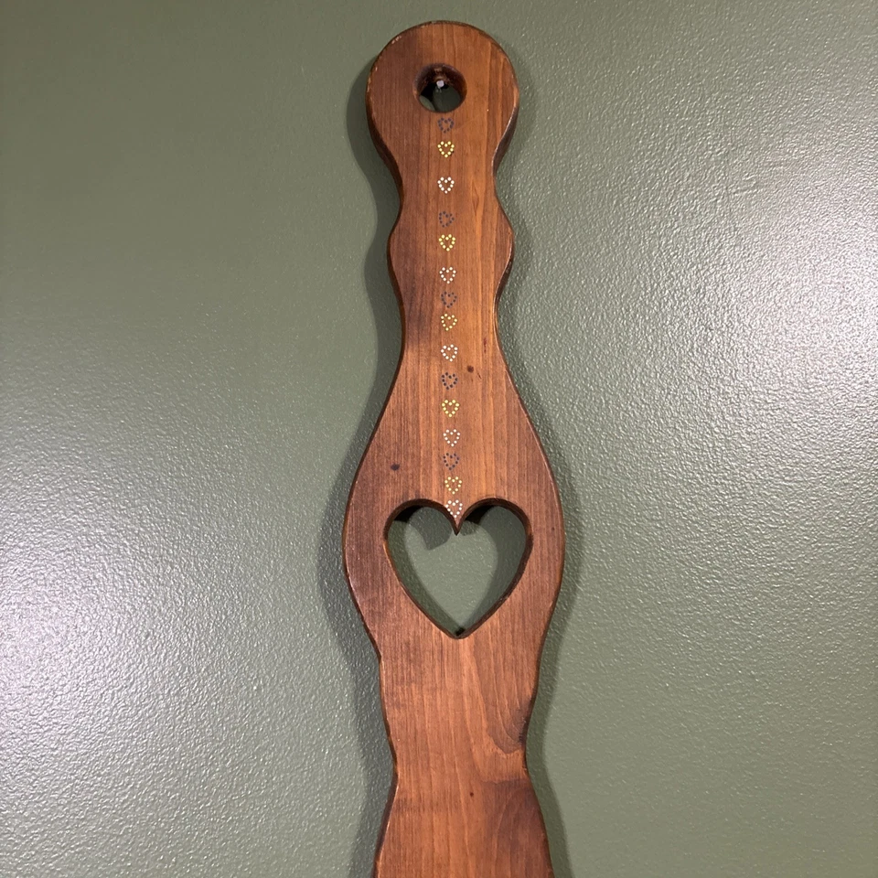 Hand Painted Country Goose Wood Wall Decor Heart Cut Out Cottagecore - Image 3 of 4