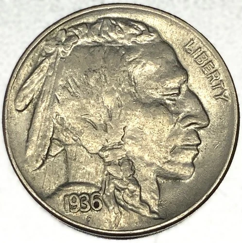 1936 Buffalo Nickel - Extremely Fine (XF) Nice Full Date Full Horn KM#134 - 2204