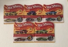 Hot Wheels 50th Anniversary Complete set of 5 with Buttons 2018 Unpunched