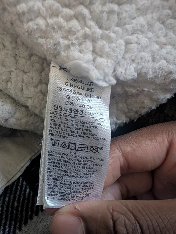 Girls Beige Gap Winter Coat Size Large - Image 4 of 4