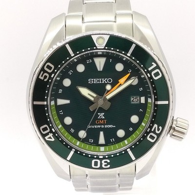 Seiko Prospex Diver 200m Solar GMT Watch Stainless Steel Box From Japan