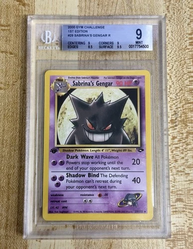 1st Edition Sabrina's Gengar #29 Gym Challenge BGS 9