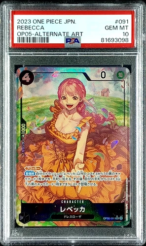 PSA 10 Rebecca Alt Art OP05-091 SR Awakening of the New Era ONE PIECE Card Game