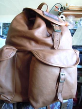 VTG Village Levi's brown Saddle Leather large back pack  (on sale)