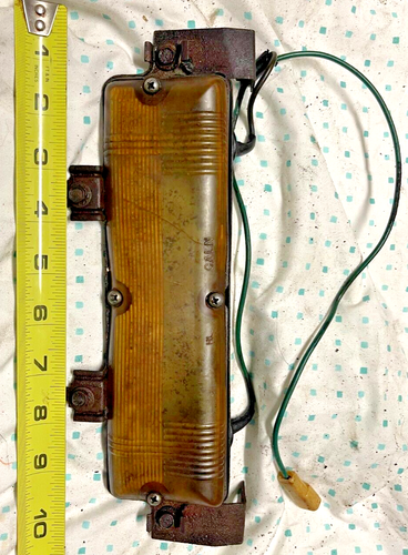 1959 Cadillac Double Bulb License Plate Light OEM Lens, Clips, Screws Housing - Picture 9 of 12