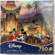 NEW Thomas Kinkade Disney Mickey Minnie Hollywood Jigsaw Puzzle - 750 Pieces