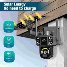 Camara De Seguridad 9MP Solar Inalambricas Para Casa y Exterior Con Audio Video