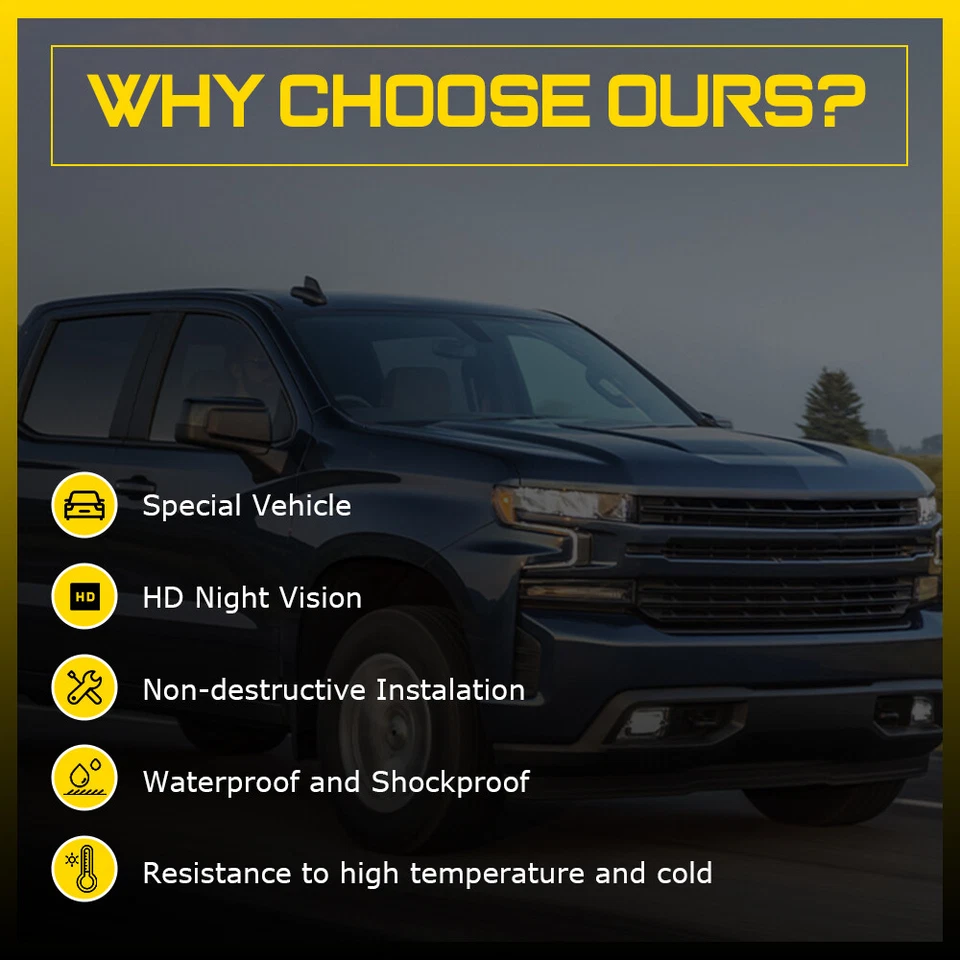 84062896 Backup Camera for Chevy Silverado/GMC Sierra 2500HD 2016 2017 2018 2019 - Image 3 of 4