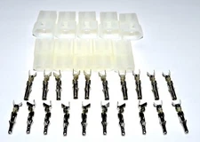 2 Pin .093 Molex Connector Kit, 5 Sets, w/14-20 AWG .093" Pins, Free Hanging