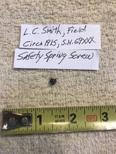 L. C. Smith, 16 ga Hammerless DB, 1915: Safety Spring Screw, original