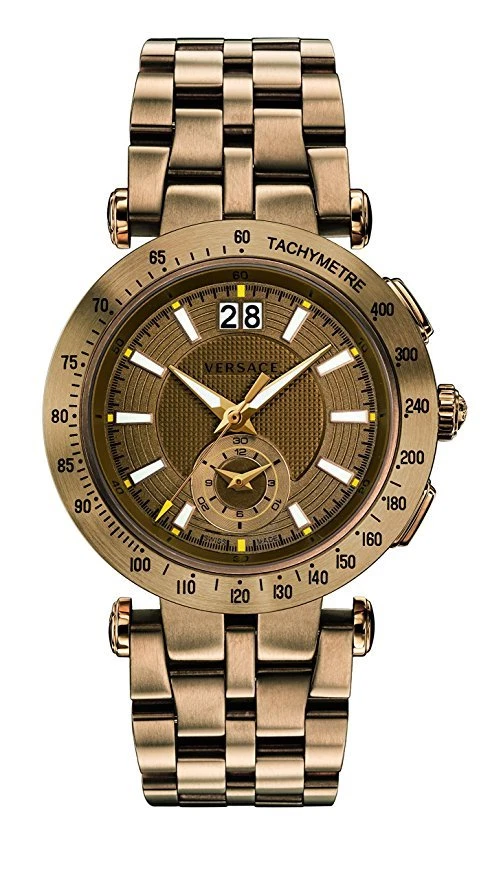 Orologio Versace Uomo VAH060016 V RACE SPORT IP Bronzo Acciaio Luminoso 2 Cinturini
