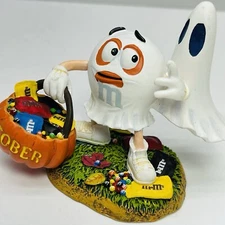 M&M's Danbury Mint OCTOBER Perpetual Calendar HALLOWEEN GHOST Figurine - Retired