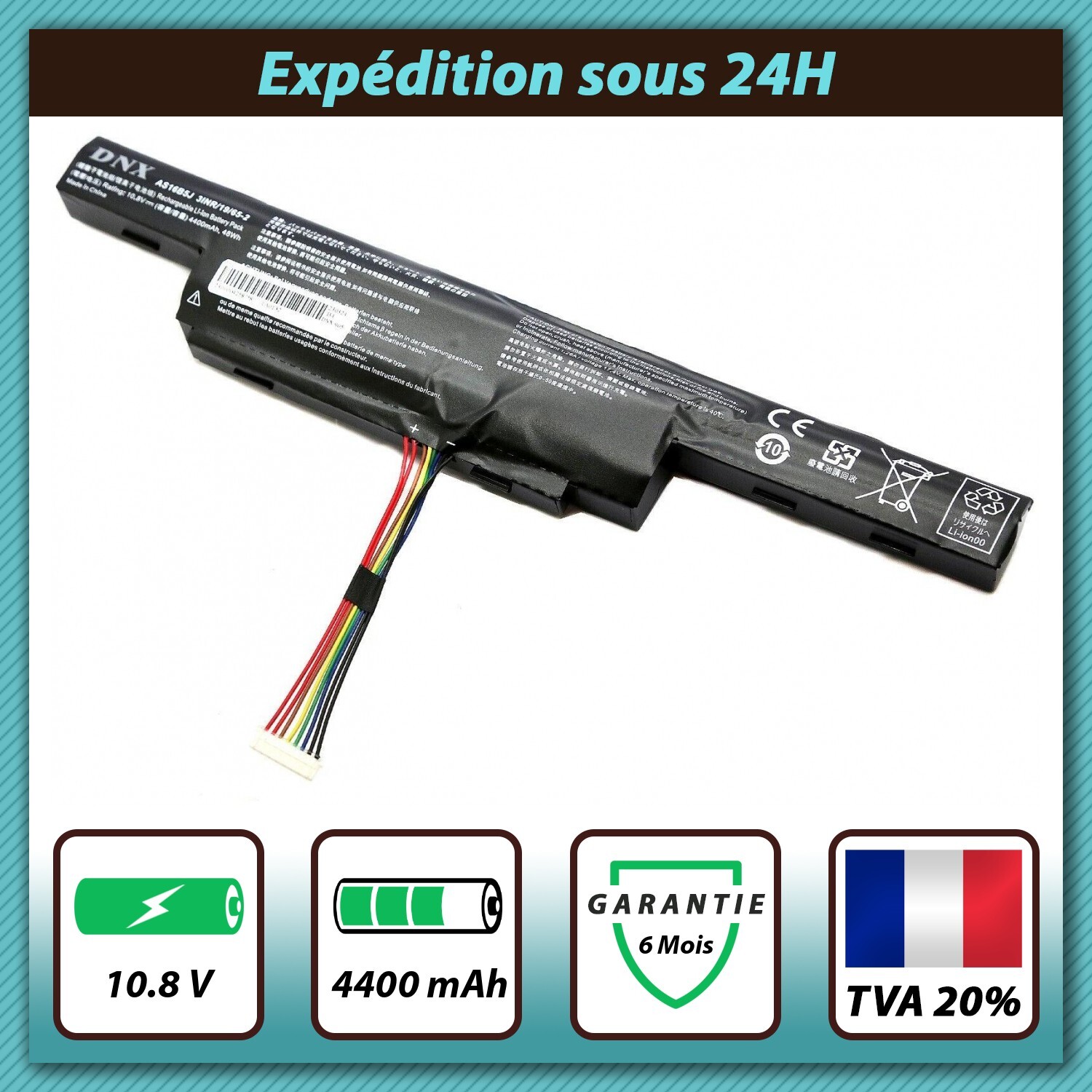 Batterie de rechange résolvant les coupures sur Acer Aspire E5-575G