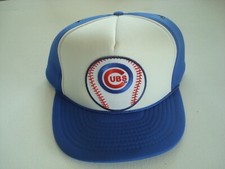 CHICAGO CUBS  TRUCKER ROPE  80S 90S SNAPBACK HAT CAP VINTAGE S3