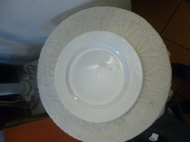 Plat rond blanc vintage Bonzai Habitat - Sacla - 32 cm - Photo 2/4