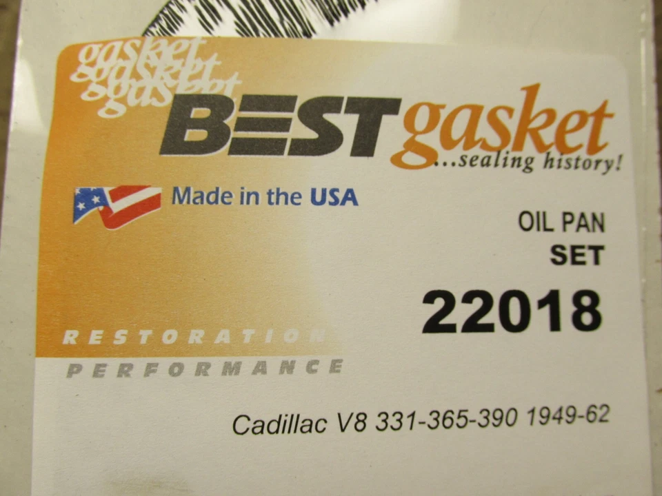 1949 - 1962 CADILLAC 331+365+390 V-8 ENGINE NEW OIL PAN GASKET SET NEW USA BEST - Image 4 of 4