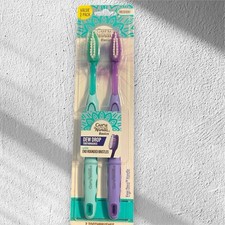 Guru Nanda Toothbrush 2- Double Pack Med Dew Drop End Rounded Bristles