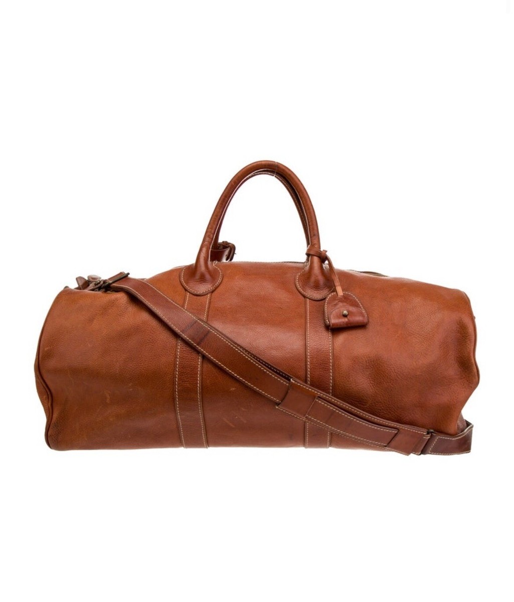 Ralph Lauren Purple Label Leather Travel Bag Duffle made In