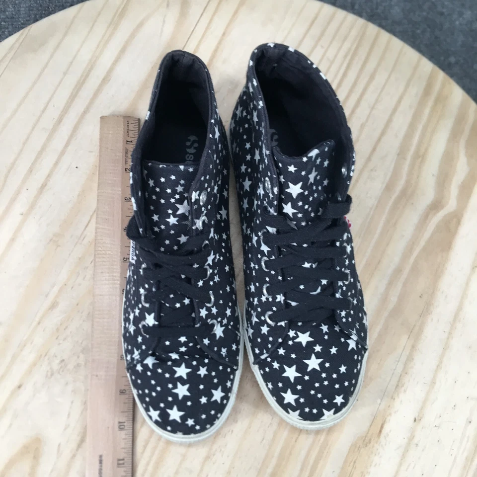 Superga Shoes Womens 8.5 Mens 7 Hi-Top Sneakers Black Star Print Lace Up S00BTM0 - Image 4 of 4