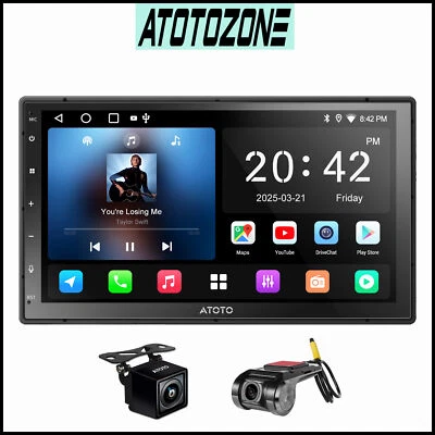 ATOTOZONE ATOTO A5L 7" 2Din Android Autoradio Bluetooth Radio con AHD Doppia Telecamera