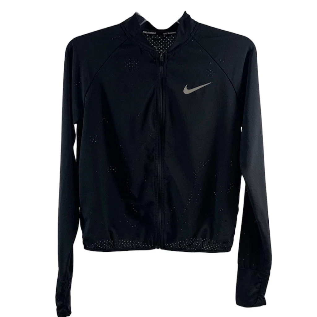 black nike cropped jacket
