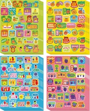 750 Pcs Scented Smelly Reward Stickers for Kids Classroom, Motivational Scratch