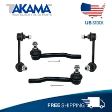 4 pcs Front Outer Tie Rod Ends + stabilizer link for HONDA 16-22 PILOT RIDGELINE