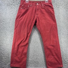 Levi's 514 Men's Jeans 32x30 Red Work Straight Leg Pants Modern Casual Street