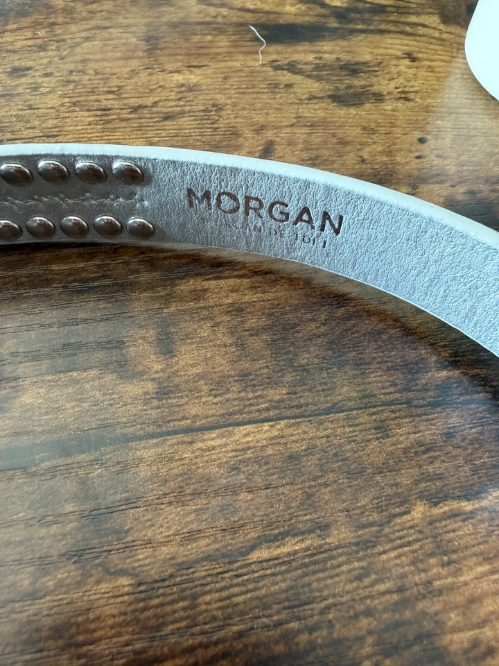 Cinturón Morgan by Morgan de Toi estrás tachonado plateado maximalismo medio Y2K Foto 2 de 4