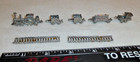 Vintage Die Cast Metal Miniature Pewter Railroad Locomotive lot 7 2tracks- 5cars — photo 3
