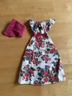 Vintage Barbie Best Buy Fashion Party Dress Floral Mattel 9160 1976 11in Doll