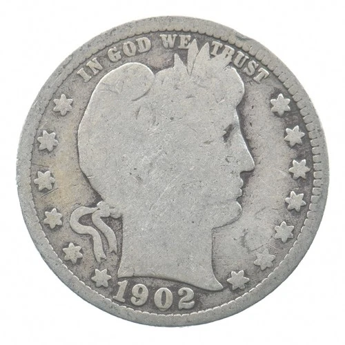 BETTER 1902-S Liberty Barber 90% Silver US Quarter *103