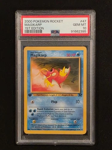 2000 POKEMON ROCKET 1ST ED #47 MAGIKARP PSA 10
