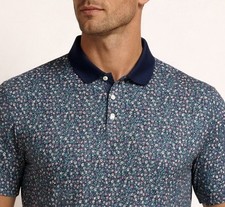 Bonobos Golf Polo Mens XL Navy Leesville Floral Standard Fit Casual Preppy EUC