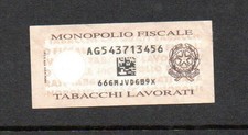 ITALY STAMPS - REVENUE - 2013 BROWN WORKED TOBACCO BAND