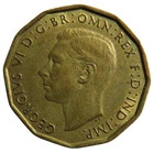 1945 George VI Brass Threepence — photo from another recent sale