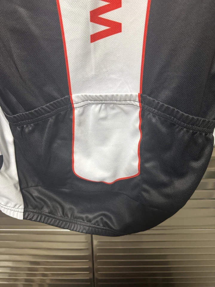 Wolfield Black, White, & Red Cycling 3/4 Zip Jersey XS. NWT. 3 back pockets  - Image 4 of 4