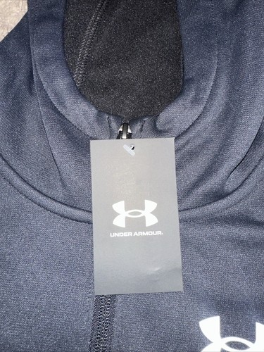 NEW Boy's Under Armour Fleece 1/2 Zip Black Hoodie Size Medium MSRP $45.00 - Picture 6 of 7