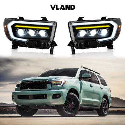 Full Led Headlights For 2007-2013 Toyota Tundra / 2008-2021
