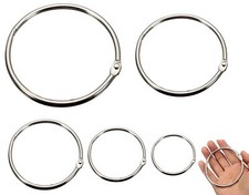 Extra Large 80/50mm Split Ring Jailors Silver Hinged Ring Key Rings Holder Uk