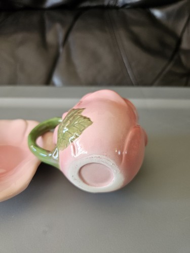 Figural Rose Tea cup and Saucer Set Demitasse Expresso Ceramic Beautiful! - Picture 4 of 4