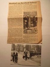 Düsseldorf - KStV Rhenania - 1958 - Beerdigung Bernhard Vollmer / Foto + Artikel