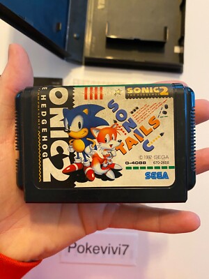 Jeu Sonic 2 Mega Drive + Adaptateur Universel – Asiatique – En Boîte Avec Notices – Bon état